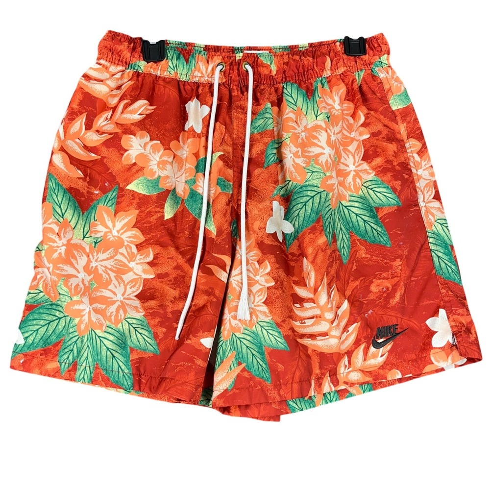 Nike Sportswear Swim Shorts Men M Floral Resort Vacation Beach Streetwear